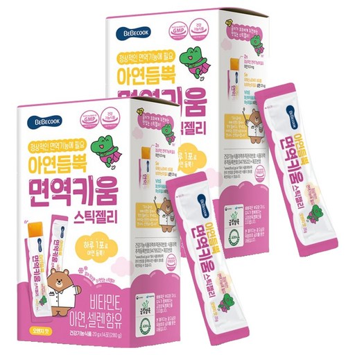 베베쿡 아연듬뿍 면역키움 스틱젤리 14p