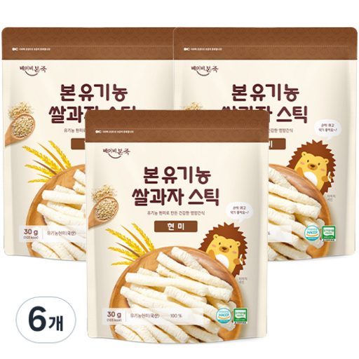 베이비본죽 본 유기농 쌀과자 스틱 30g
