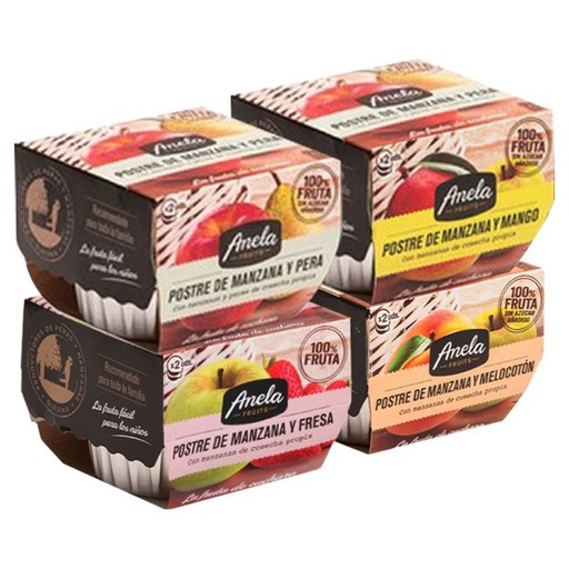 아넬라 생과일 디저트 적응 B 패키지 100g x 2p x 4종 세트