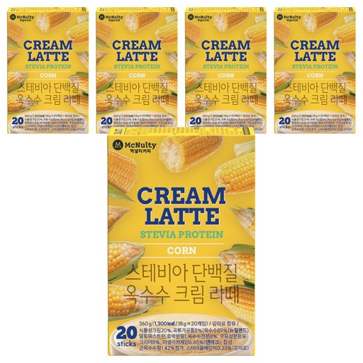맥널티커피 스테비아 단백질 옥수수 크림 라떼