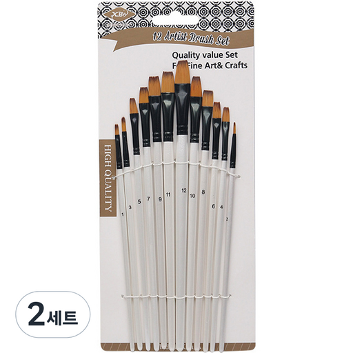 도도리빙 유화 직각붓 12종 세트