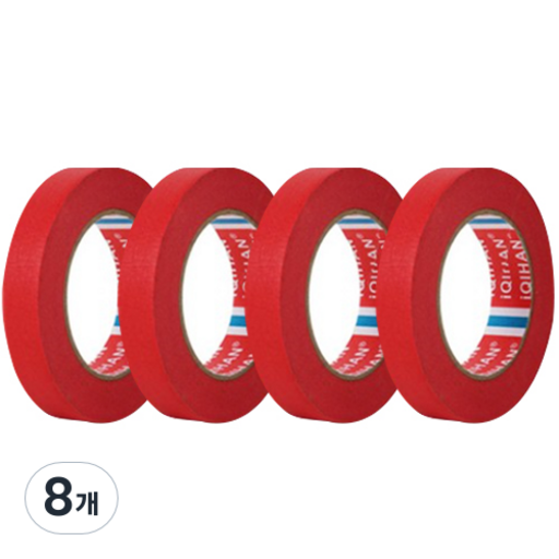 iQIHAN 칼라 마스킹테이프 빨강 20 mm x 20 m