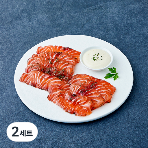 바른씨 비트 그라브락스 연어회 130g + 홀스래디쉬 소스 40g 세트 (냉장)