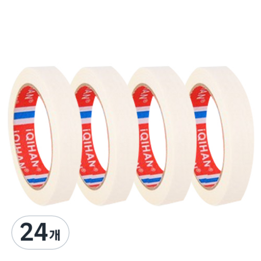 iQIHAN 칼라 마스킹 테이프 흰색 25 mm x 20 m