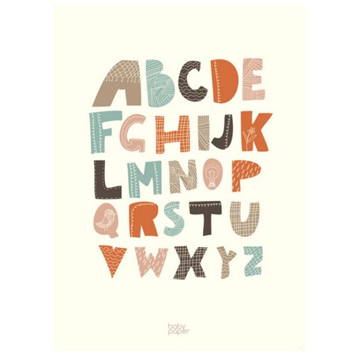 베이비페이퍼 line alphabet 포스터