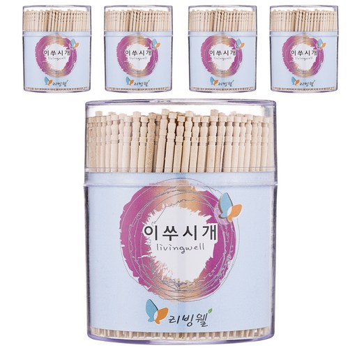 리빙웰 이쑤시개 단면 원통 대