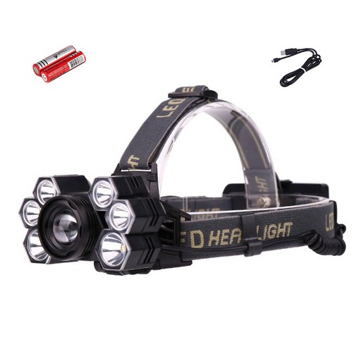 QMAI LED 충전식 헤드랜턴 풀세트 7LED ZUM Max 8000lm