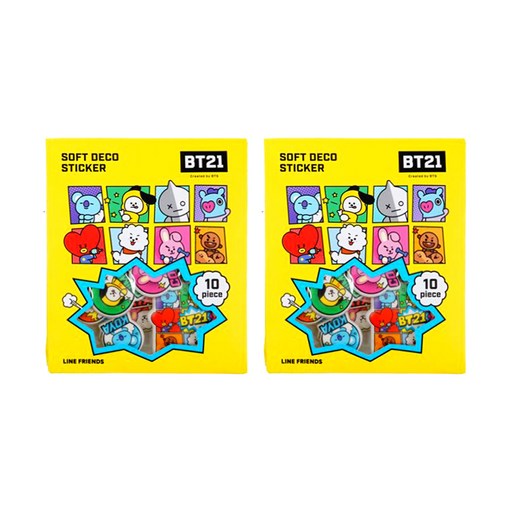 BT21 엠보플레이크 스티커