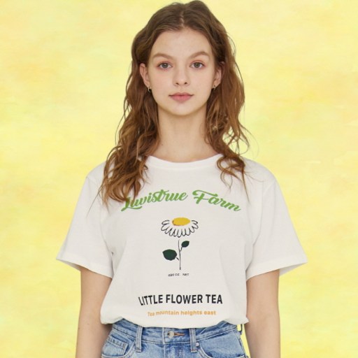 러브이즈트루 여성용 SZ FLOWER 반팔 티셔츠