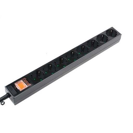 동양 메인 스위치 보호커버 멀티탭 8구 DYM-G8C-SC-BLACK, 1.5m, 1개, 블랙