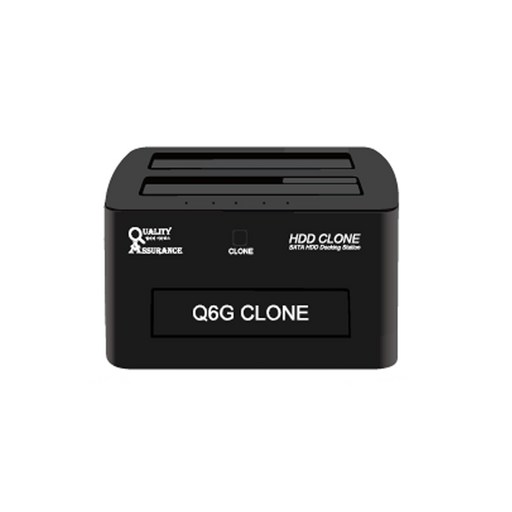 퀄리티어슈런스 2BAY 하드 도킹 스테이션 Q6G CLONE + USB 3.0 케이블 + 전원 어댑터, Q6G CLONE