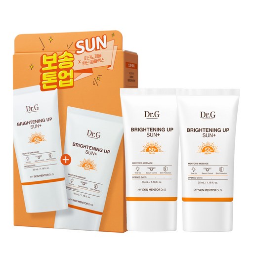 닥터지 브라이트닝 업 선 플러스 선크림 SPF50+ PA+++, 35ml, 2개