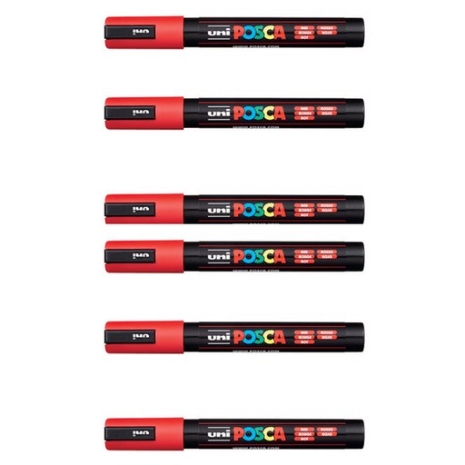 포스카 컬러마커 PC-5M RED