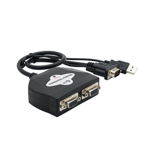 컴스 모니터 분배기 2대1 USB 전원 케이블 일체형