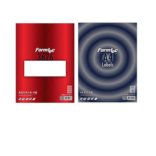 폼텍 화일인덱스 라벨 4칸 LS-3626 100p + 전지 라벨 20p