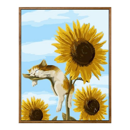 순잠 깜찍 모던 수채화 유채화 개릭터 그림그리기 DIY 세트 40 x 50 x 2.5 cm