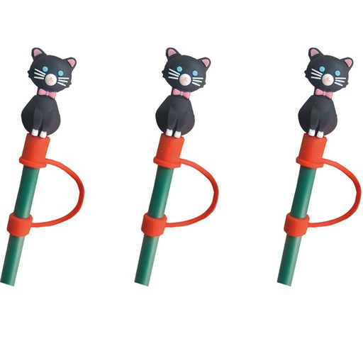 오달라 모아컵 디자인 실리콘 캐릭터 빨대 뚜껑 마개 캡 스토퍼