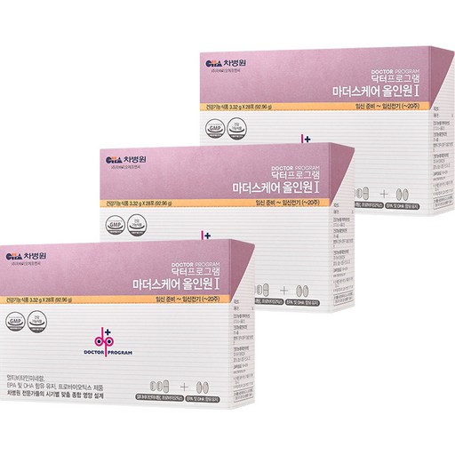 닥터프로그램 차병원 마더스케어 올인원 1단계 임산부 초기 엽산 영양제 3.32g x 28p