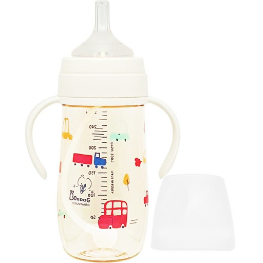 리틀밥독 국내 제조 PPSU 뛰뛰빵빵 빨대컵 270ml