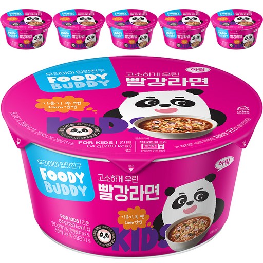 푸디버디 빨강 컵라면 84g
