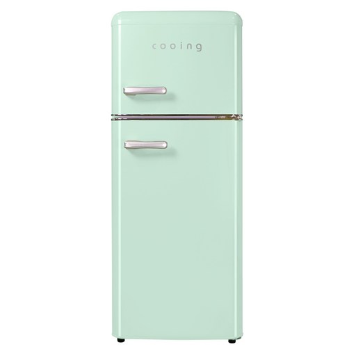 쿠잉전자 레트로 115L 2도어 냉장고 방문설치