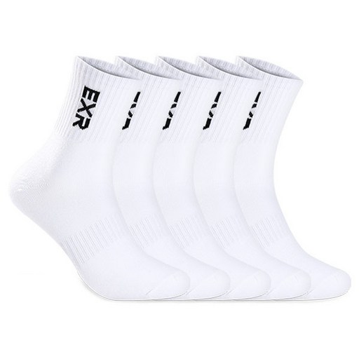EXR 퍼포먼스 논쿠션 중목 양말 5족 세트
