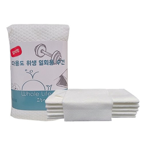 고래생활 다용도 위생 일회용 수건 절약형 6.5g 비스코스 10p