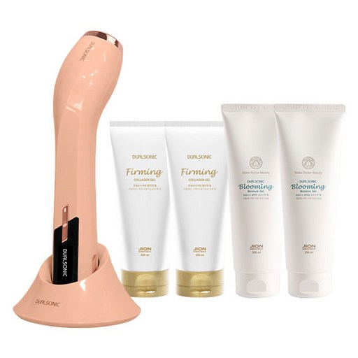 듀얼소닉 맥시멈 고주파 초음파 마사지기 + 블루밍 젤 2p + 콜라겐 젤 2p 세트