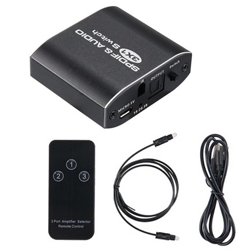컴스 3포트 오디오광 선택기 SPDIF Toslink 오디오 스위치