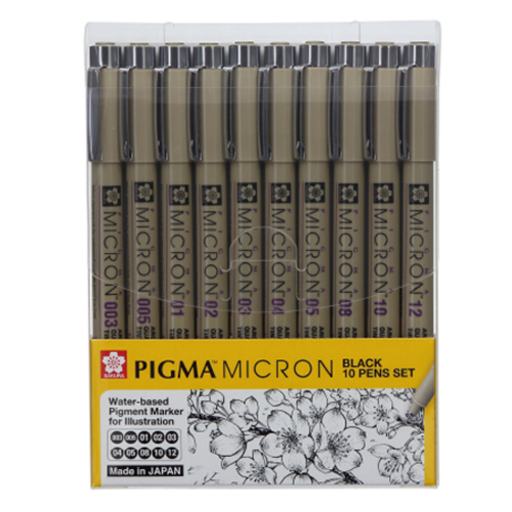 PIGMA 사쿠라 마이크론 10종 세트