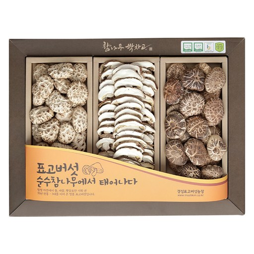 참나무박차고 표고버섯 백화고 3종 세트 340g