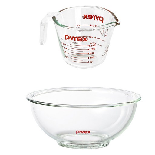 파이렉스 계량컵 250ml + 믹싱볼 1.4L 세트