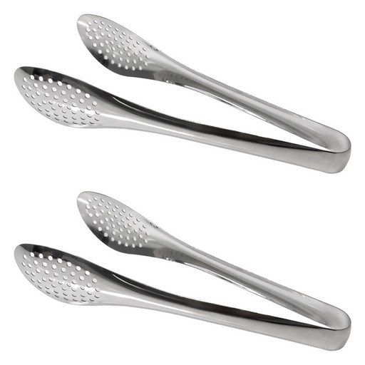 키친유 스텐 304 타공 샐러드 서빙 집게 230mm
