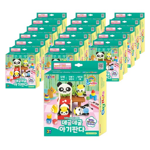 데굴데굴 아기판다 만들기 + 점토칼 2p 세트