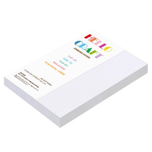 종이문화 다빈치엠보 두꺼운 양면엠보싱지 No 00 스노우화이트 180g A6