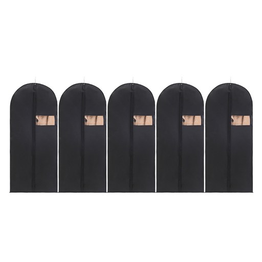 퍼니벨 양복형 오염방지 부직포 지퍼 의류커버 블랙