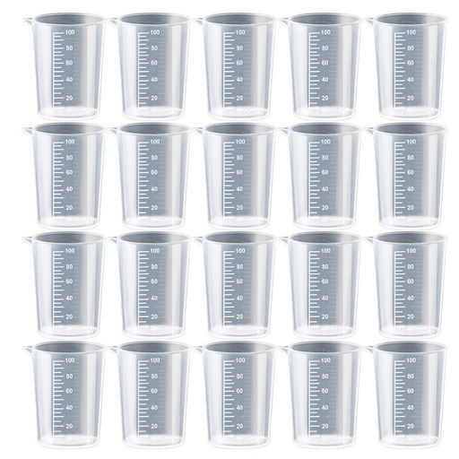 제로캔들 27리빙 손잡이 없는 튼튼한 플라스틱 비커 100ml