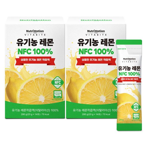뉴트리모션 비타바이트 유기농 레몬 NFC 100%