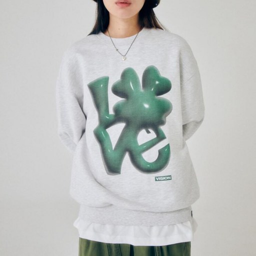 비전스트릿웨어 VSW 3D Love Crewneck VS2303CR09LG
