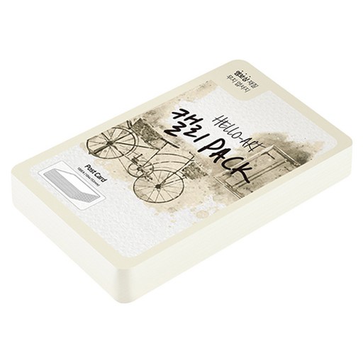 종이문화 헬로우아트캘리팩 두꺼운 엠보엽서 200g 01 화이트
