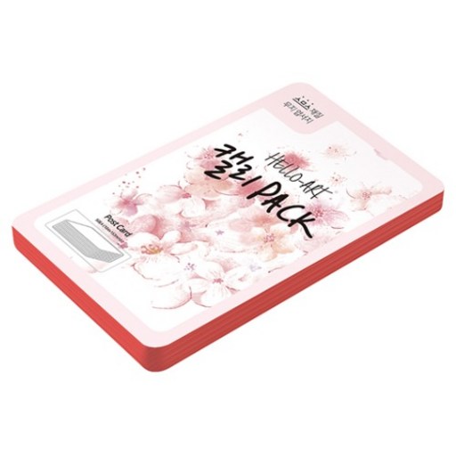 종이문화 헬로우 아트 캘리팩 두꺼운 스므스 엽서 200g 29 레드