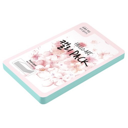 종이문화 헬로우 아트 캘리팩 두꺼운 스므스 엽서 200g 16 스카이블루