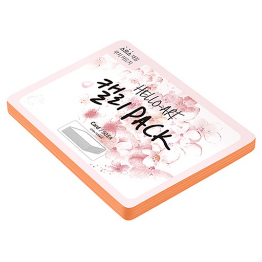 종이문화 헬로우 아트 캘리팩 두꺼운 스므스 카드 200g 28 로얄오렌지