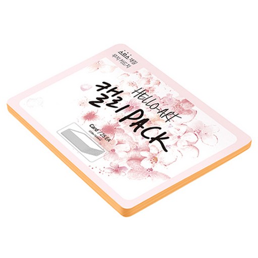 종이문화 헬로우 아트 캘리팩 두꺼운 스므스 카드 200g 27 오렌지