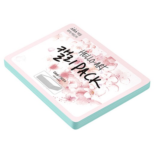 종이문화 헬로우 아트 캘리팩 두꺼운 스므스 카드 200g 16 스카이블루