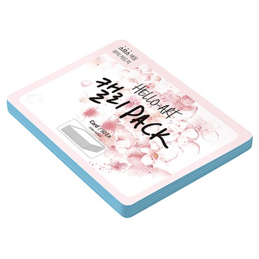 종이문화 헬로우 아트 캘리팩 두꺼운 스므스 카드 200g 17 딥블루