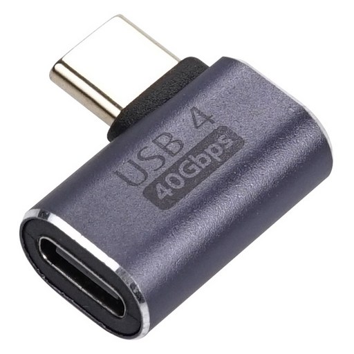 컴스마트 GEN3 USB 4.0 C타입-C타입 MF 이마커 40Gbps 꺾임 젠더 JA054