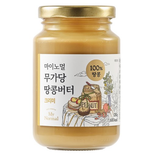 마이노멀 무가당 땅콩버터 100% 크리미