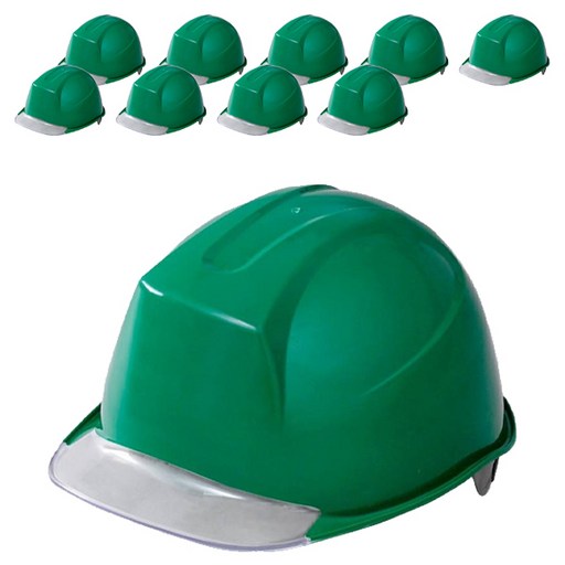 동명 건설현장 공사장 머리보호 신투구형 투명창 안전모 그린 DMS-M-3001(AM-841)