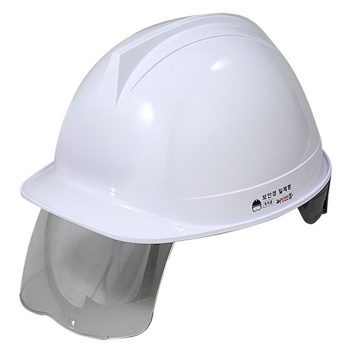 동명 건설현장 공사장 머리보호 투구형 보안경 안전모 화이트 DMS-D-3002(AM-301)